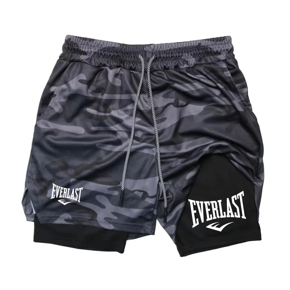 Men’s 2-in-1 Running Shorts – Double-Layer Gym & Fitness Training Shorts