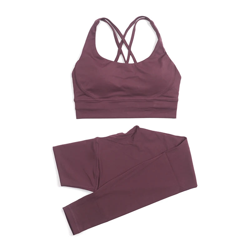 Women’s 2-Piece Yoga & Fitness Set – Sports Bra & Leggings