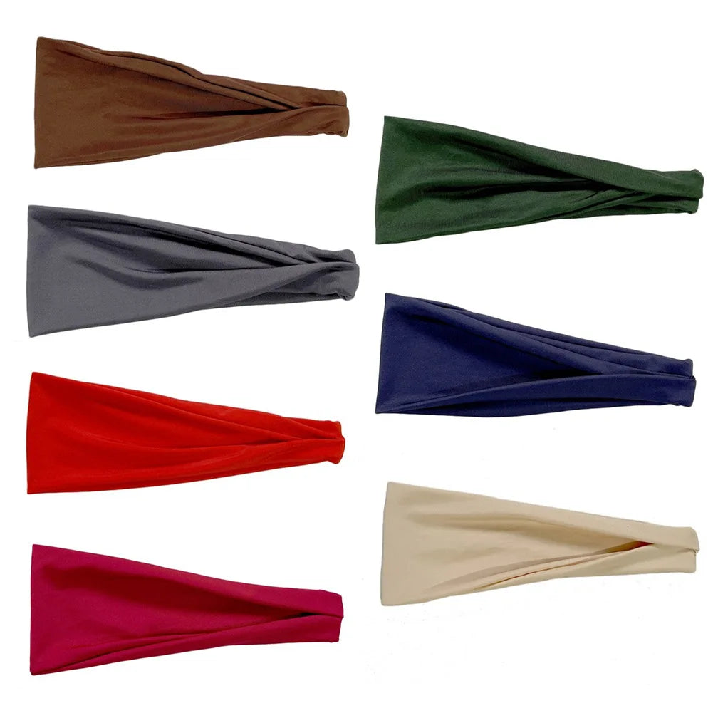 Quick-Dry Sports Headband – Elastic Sweat-Absorbing Fitness Hair Band (1PC)