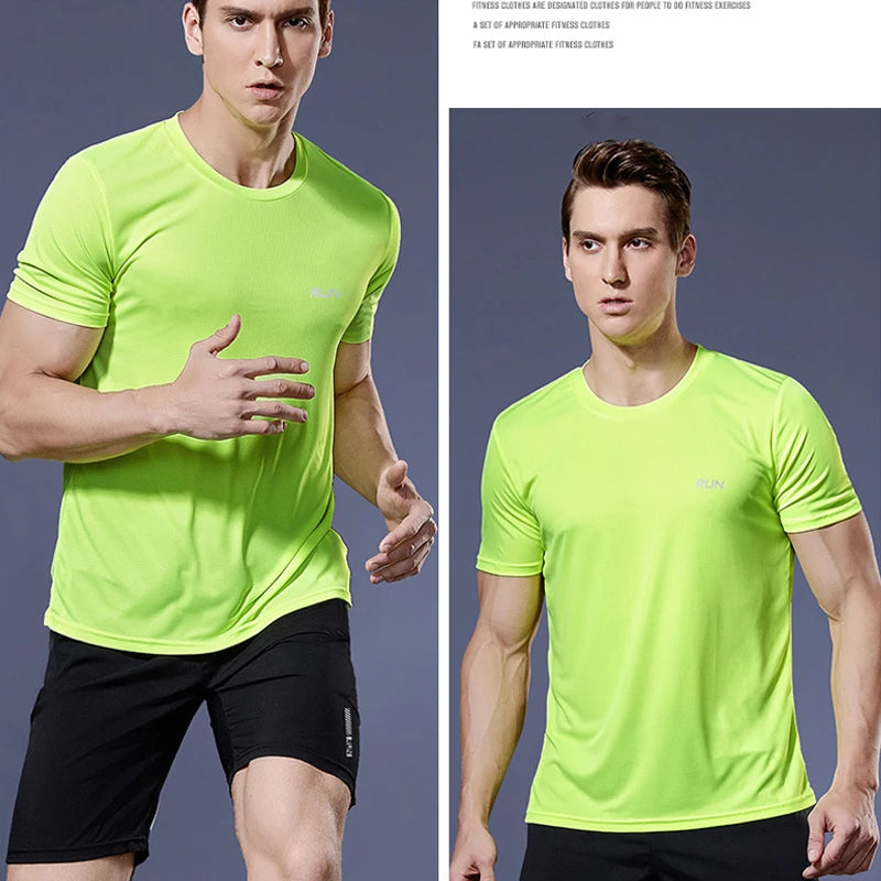 Men’s Summer Sport Gym T-Shirt – Quick Dry Running & Bodybuilding Fitness Top