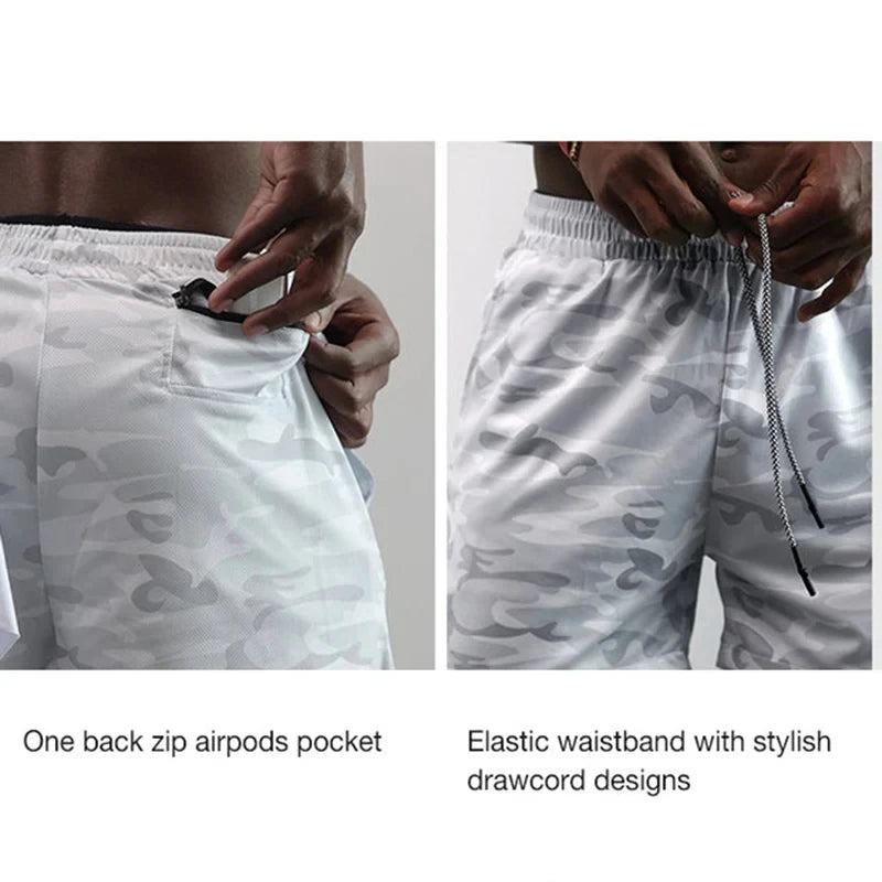 Men’s 2-in-1 Running Shorts – Double-Layer Gym & Fitness Training Shorts