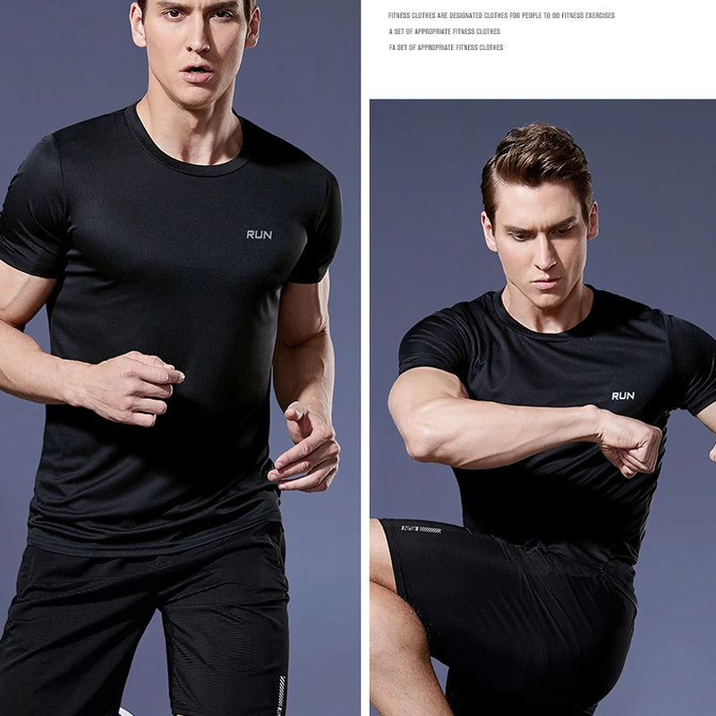 Men’s Summer Sport Gym T-Shirt – Quick Dry Running & Bodybuilding Fitness Top