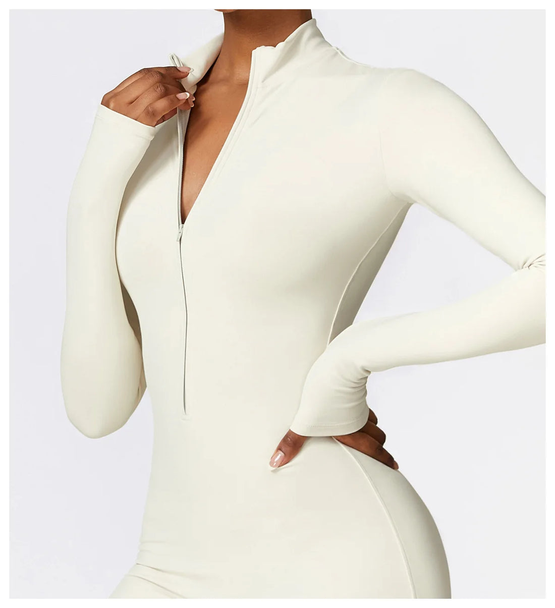Women’s Winter Plush Yoga Jumpsuit – Fleece-Lined One-Piece Fitness Tracksuit