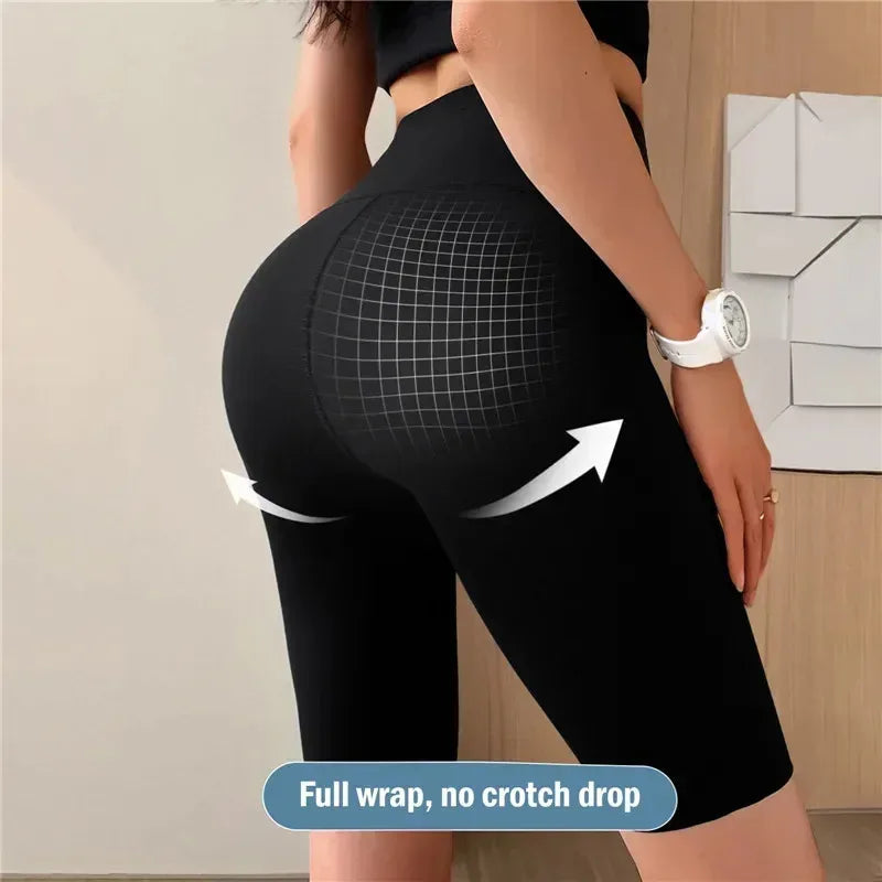 Women’s High-Waist Fitness Shorts – Push-Up Gym & Yoga Leggings