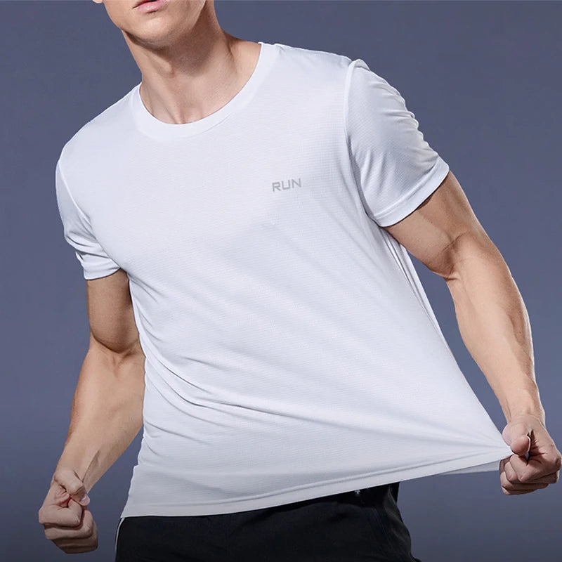Men’s Summer Sport Gym T-Shirt – Quick Dry Running & Bodybuilding Fitness Top