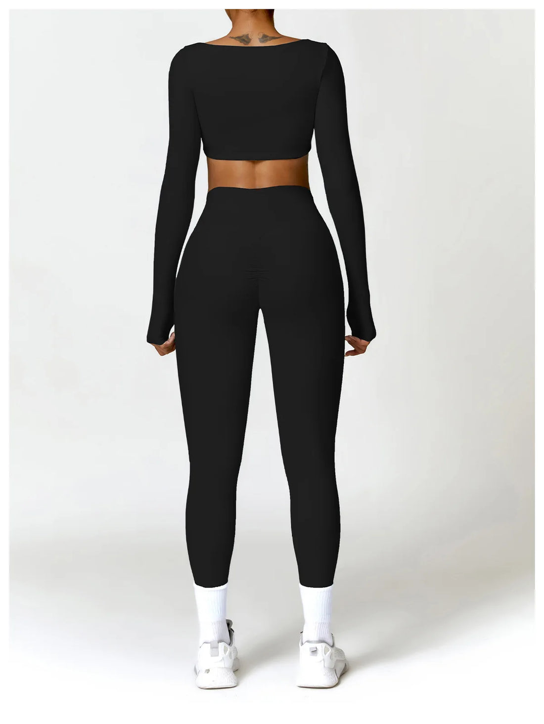 Women’s Quick-Dry Sportswear – Square Neck Fitness Crop Top