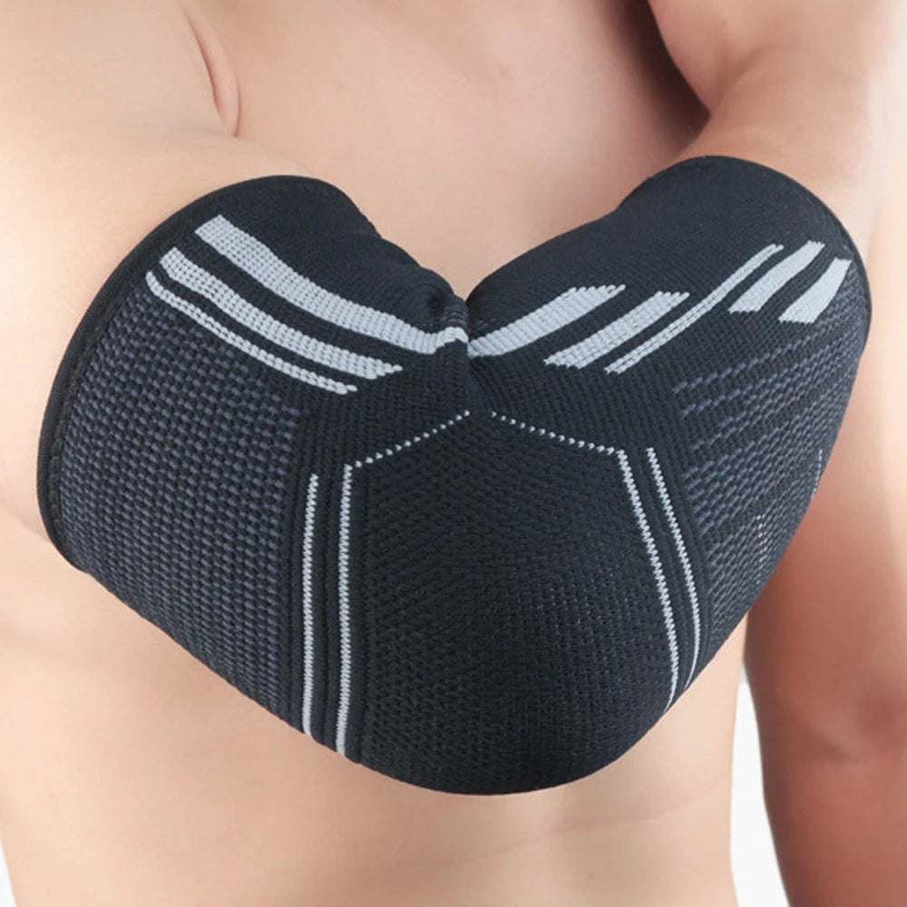 Elastic Sports Elbow Support – Sweat-Absorbing Gym Arm Sleeve & Protective Pad