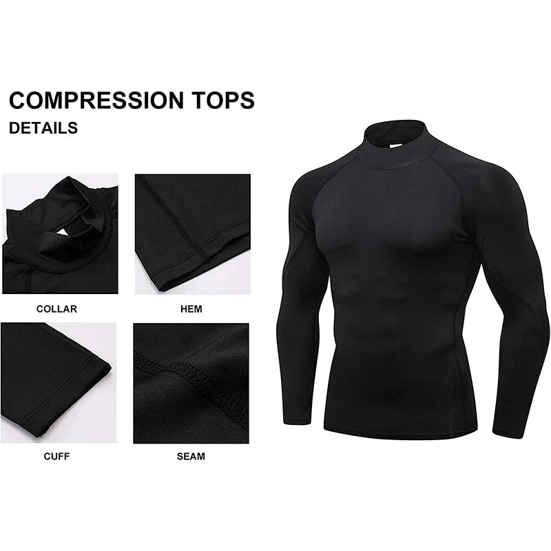 Men’s Long Sleeve Compression T-Shirt – Bodybuilding & Gym Rashguard