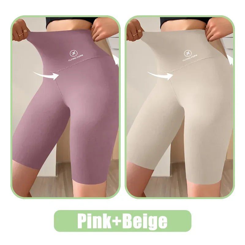 Women’s High-Waist Fitness Shorts – Push-Up Gym & Yoga Leggings