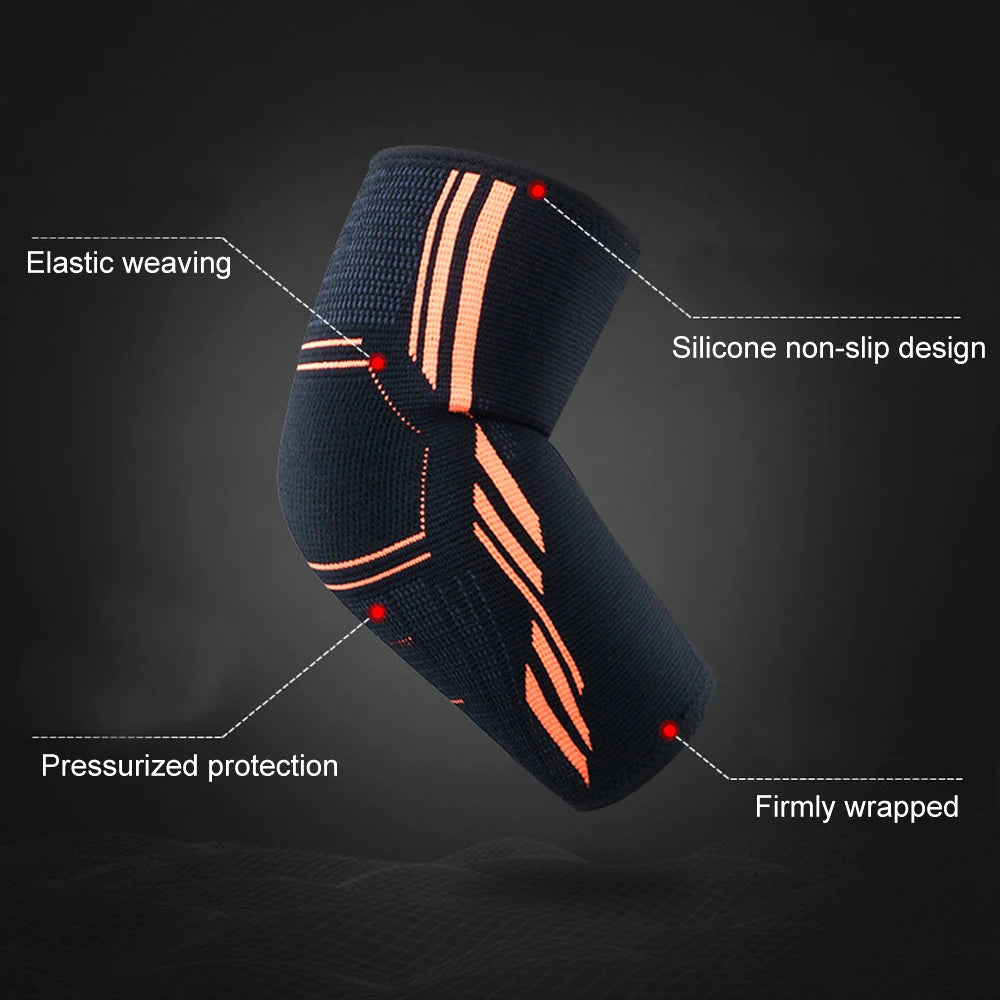 Elastic Sports Elbow Support – Sweat-Absorbing Gym Arm Sleeve & Protective Pad