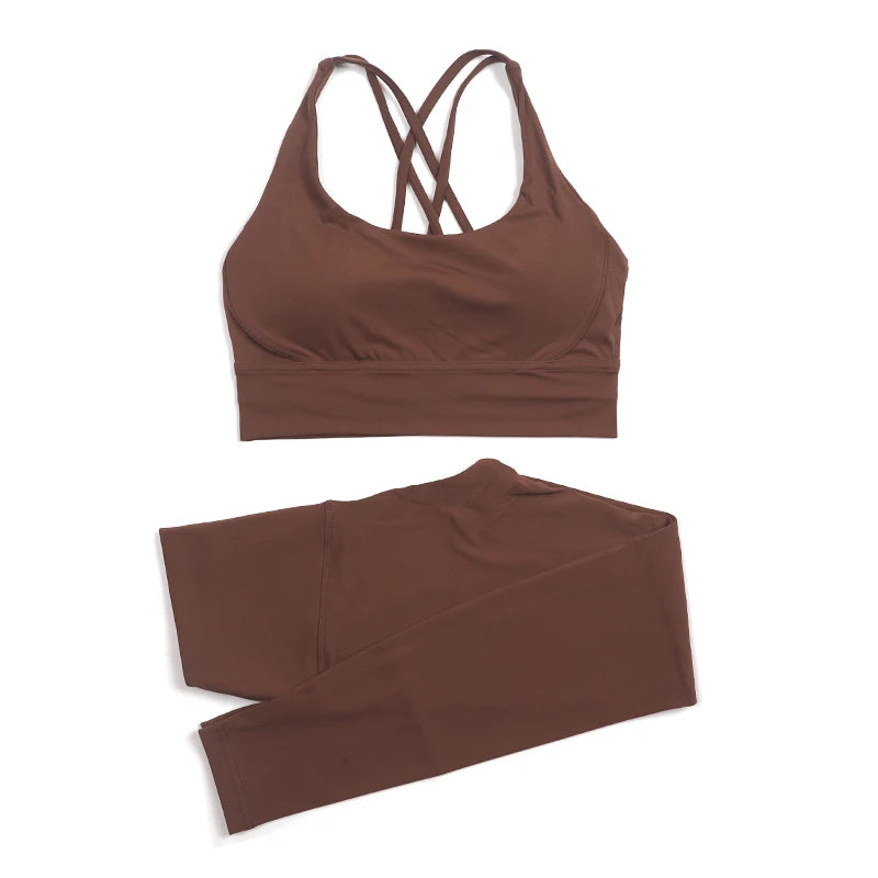 Women’s 2-Piece Yoga & Fitness Set – Sports Bra & Leggings