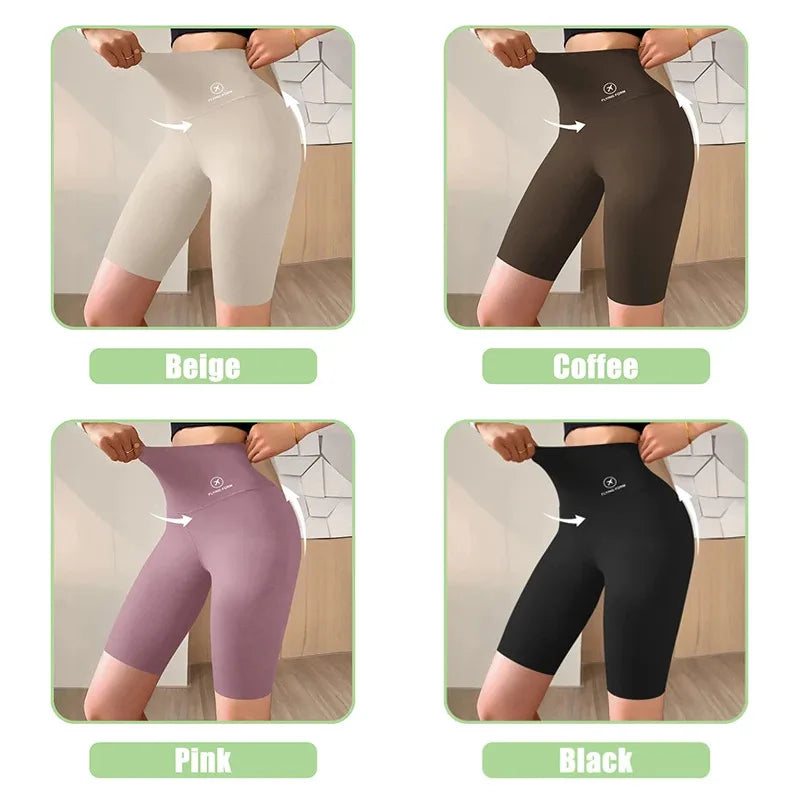 Women’s High-Waist Fitness Shorts – Push-Up Gym & Yoga Leggings