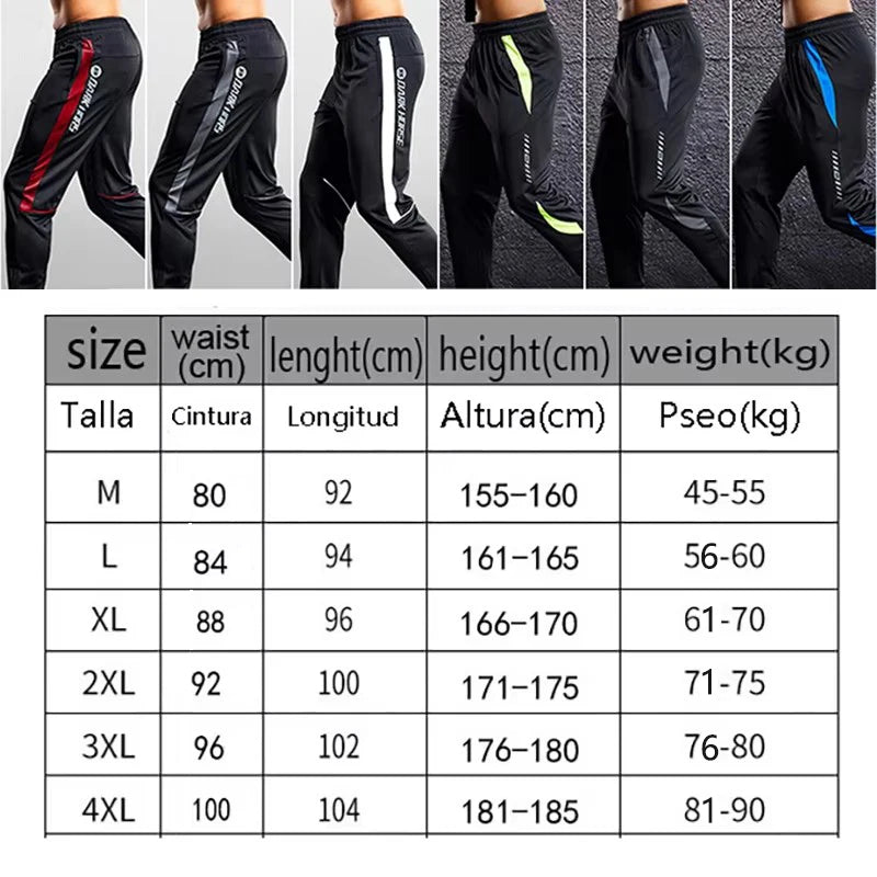 Men’s Sports Jogger Pants – Running & Soccer Training Sweatpants with Zipper Pockets