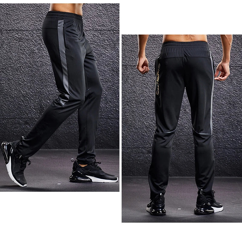 Men’s Sports Jogger Pants – Running & Soccer Training Sweatpants with Zipper Pockets