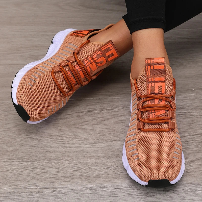 Women’s Lightweight Mesh Sports Shoes – Breathable Soft Sole Running & Walking Sneakers