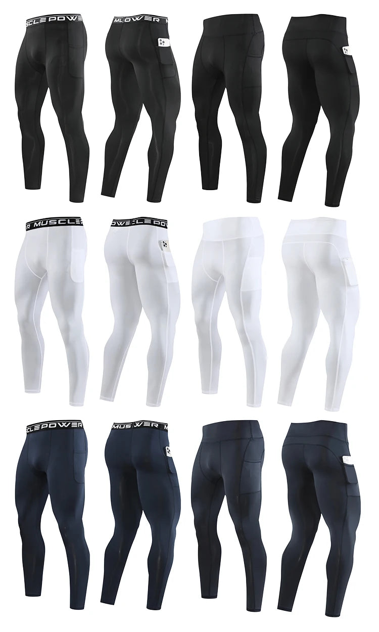Men’s Compression Sport Pants – Tight Fitness Running & Gym Leggings