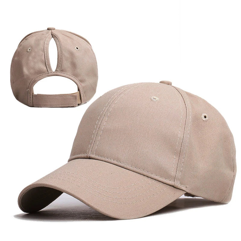 Women’s High Ponytail Baseball Cap – Messy Bun Adjustable Sports Hat