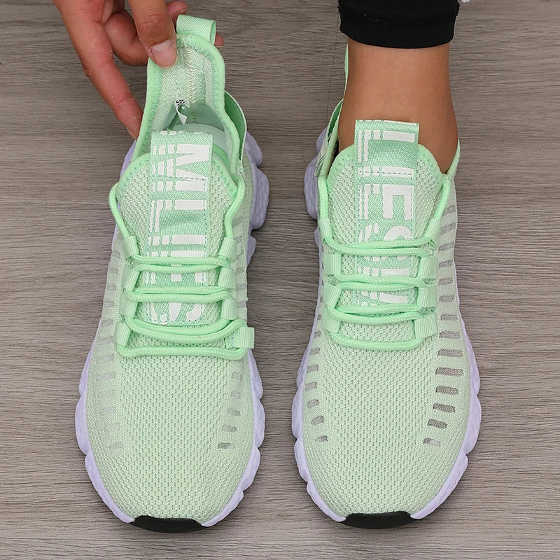 Women’s Lightweight Mesh Sports Shoes – Breathable Soft Sole Running & Walking Sneakers