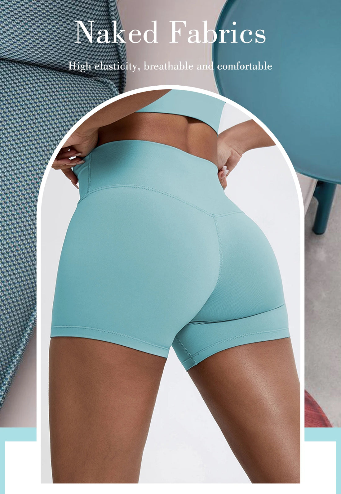 High-Waist Gym Shorts – Butt-Lifting Running & Yoga Shorts