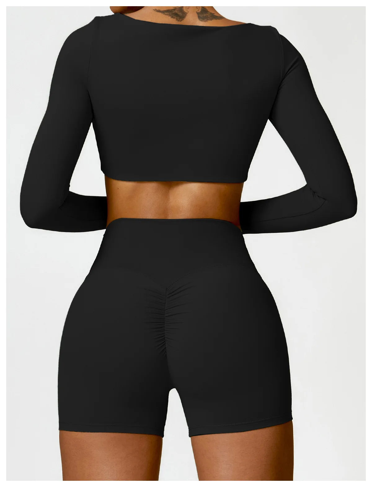 Women’s Quick-Dry Sportswear – Square Neck Fitness Crop Top