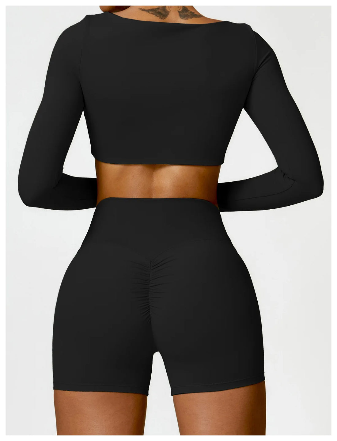 Women’s Quick-Dry Sportswear – Square Neck Fitness Crop Top
