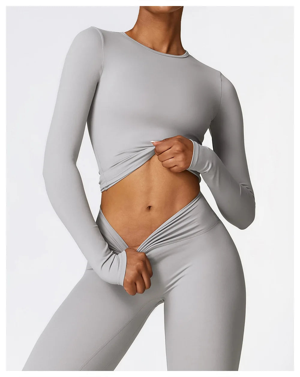 Women’s Long Sleeve Yoga & Fitness Top – Winter Sports Shirt
