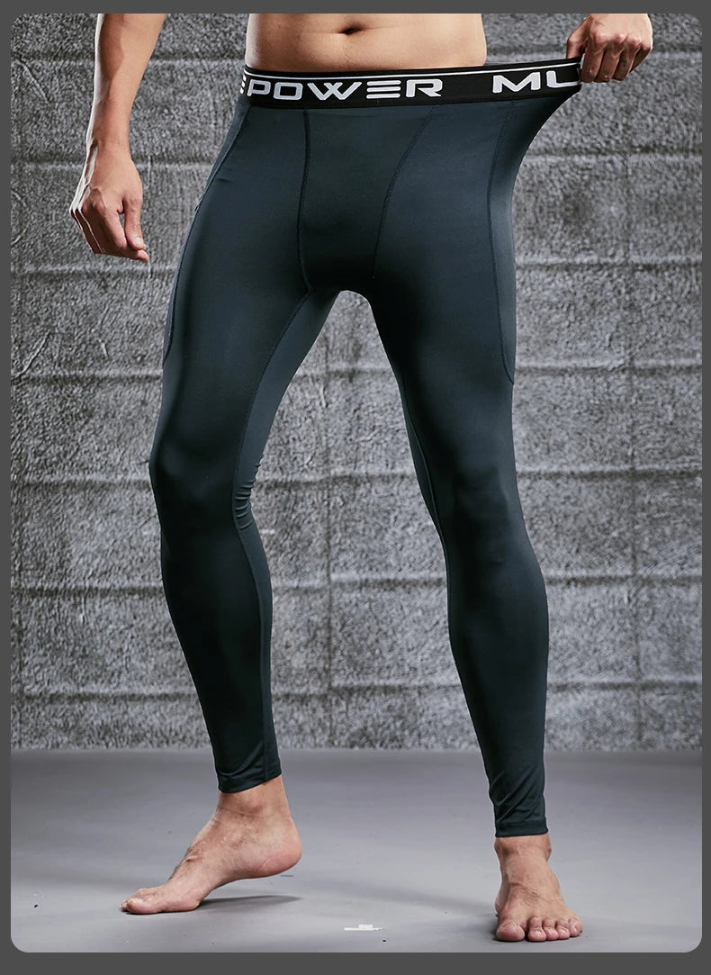 Men’s Compression Sport Pants – Tight Fitness Running & Gym Leggings