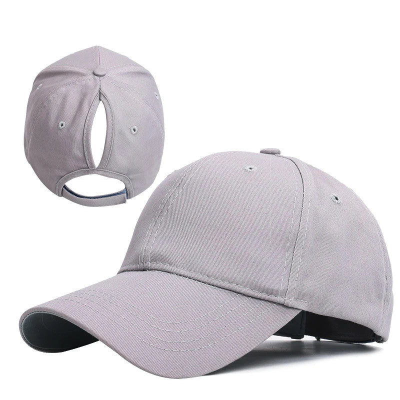 Women’s High Ponytail Baseball Cap – Messy Bun Adjustable Sports Hat