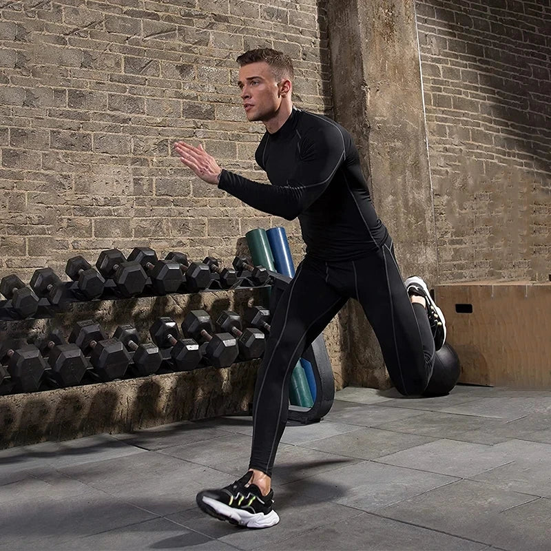 Men’s Long Sleeve Compression T-Shirt – Bodybuilding & Gym Rashguard