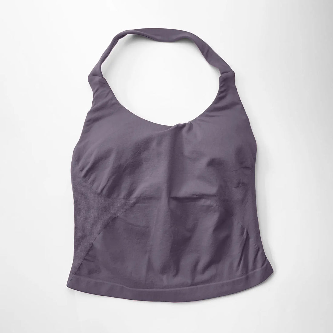 Women’s Gym Halter Top – Longline Strappy Padded Sports Tank