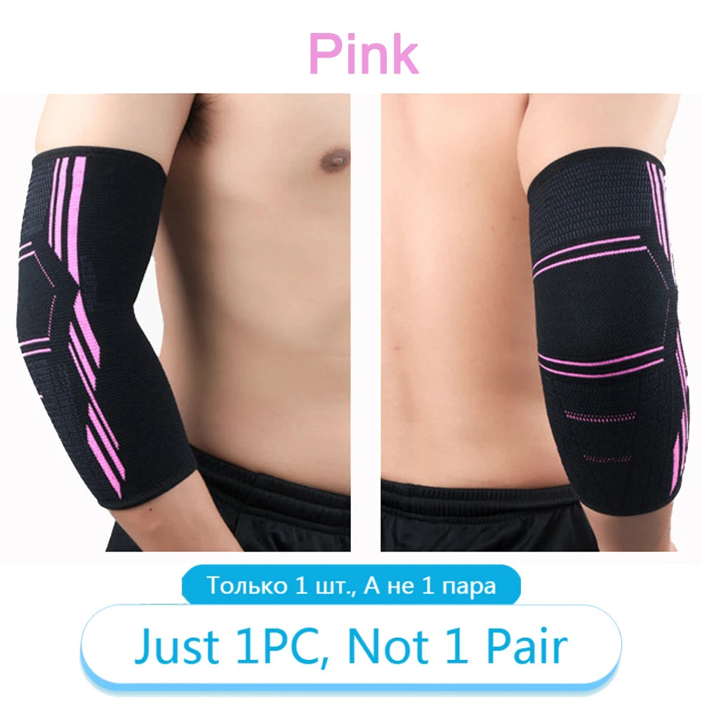 Elastic Sports Elbow Support – Sweat-Absorbing Gym Arm Sleeve & Protective Pad