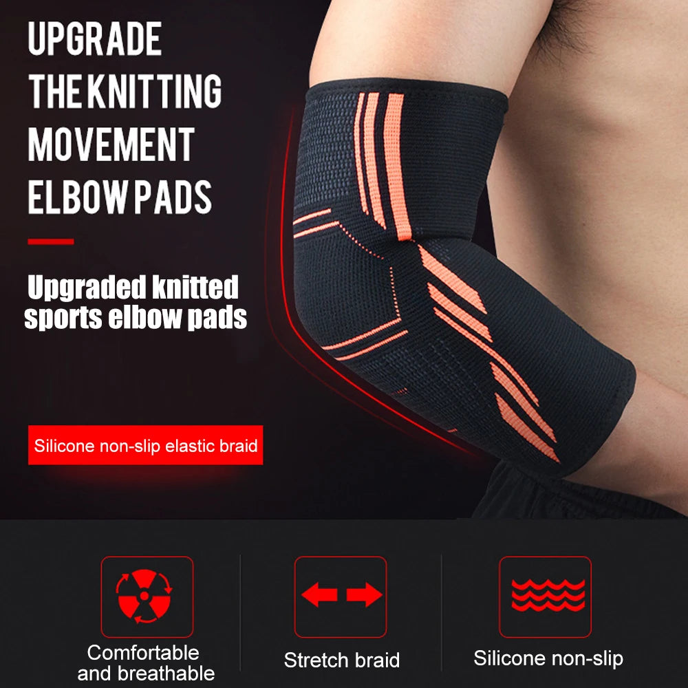 Elastic Sports Elbow Support – Sweat-Absorbing Gym Arm Sleeve & Protective Pad