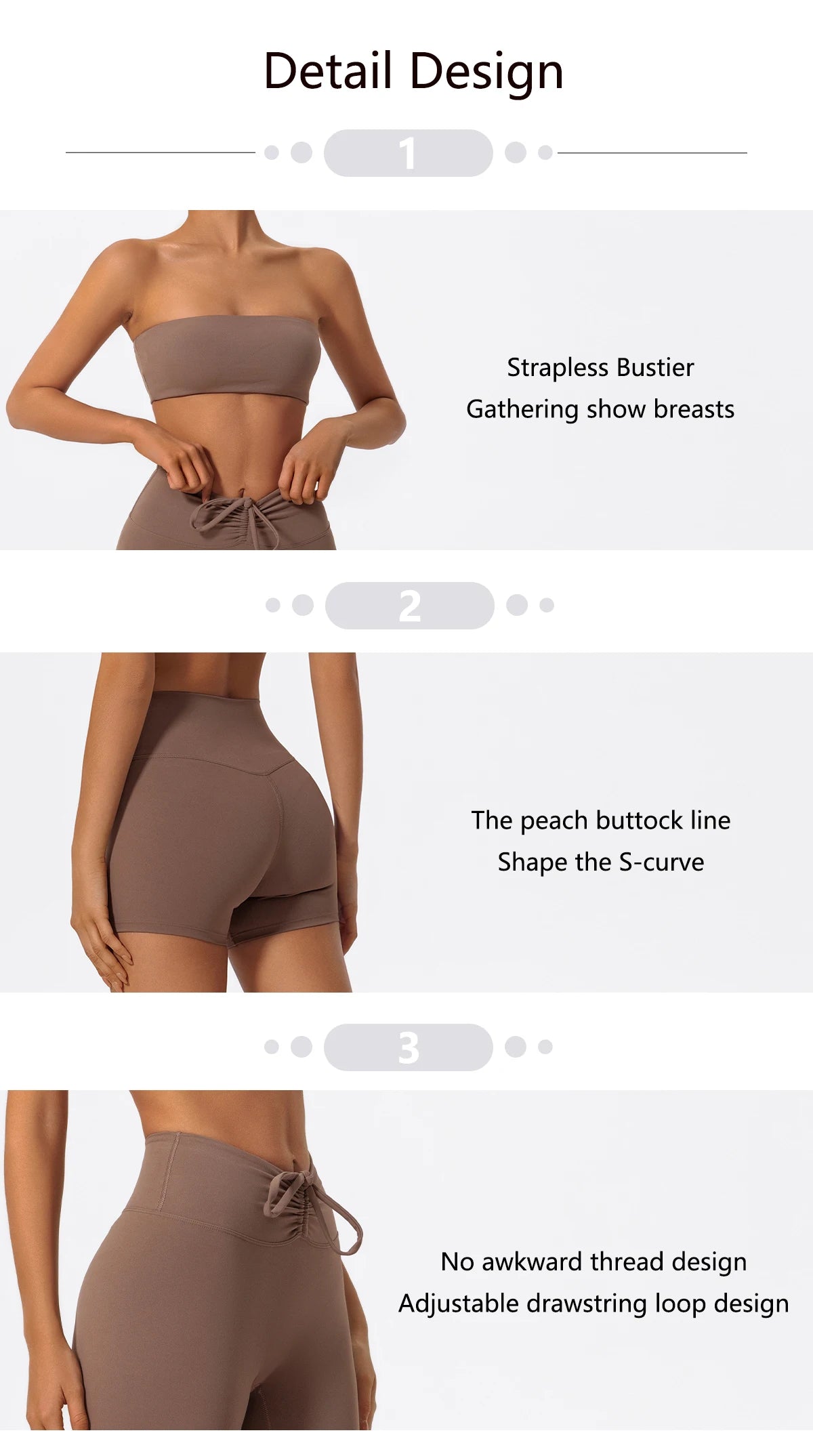 Women’s 2-Piece Fitness Set – Strapless Sports Bra & Workout Leggings