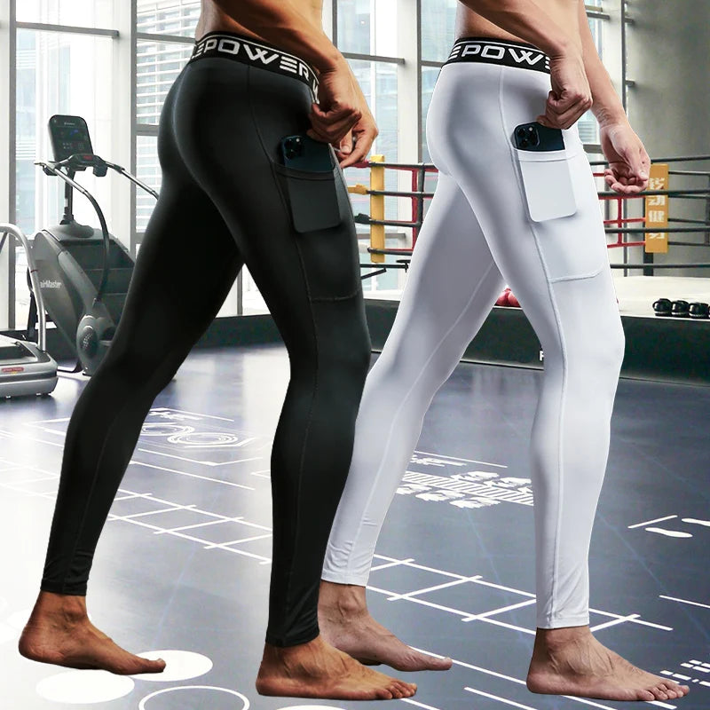 Men’s Compression Sport Pants – Tight Fitness Running & Gym Leggings