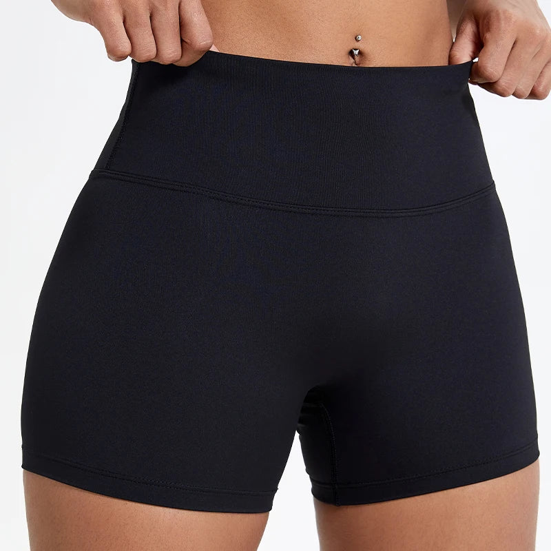 High-Waist Gym Shorts – Butt-Lifting Running & Yoga Shorts