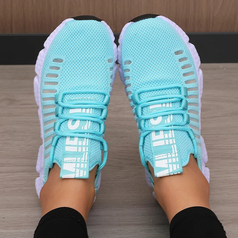 Women’s Lightweight Mesh Sports Shoes – Breathable Soft Sole Running & Walking Sneakers