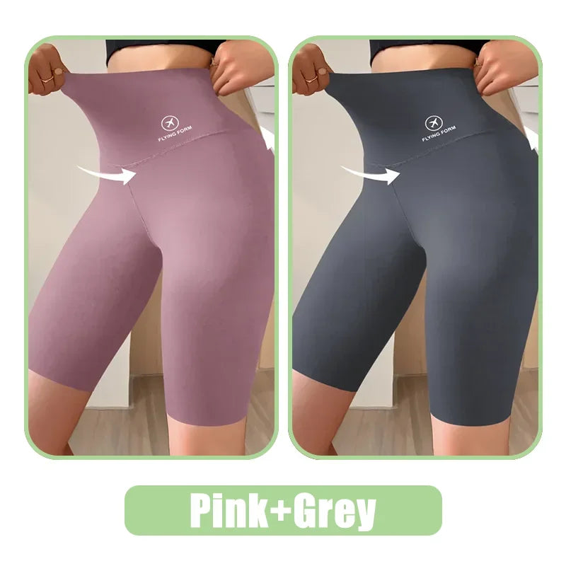 Women’s High-Waist Fitness Shorts – Push-Up Gym & Yoga Leggings