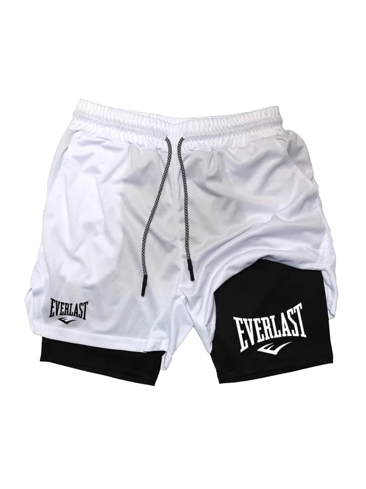 Men’s 2-in-1 Running Shorts – Double-Layer Gym & Fitness Training Shorts