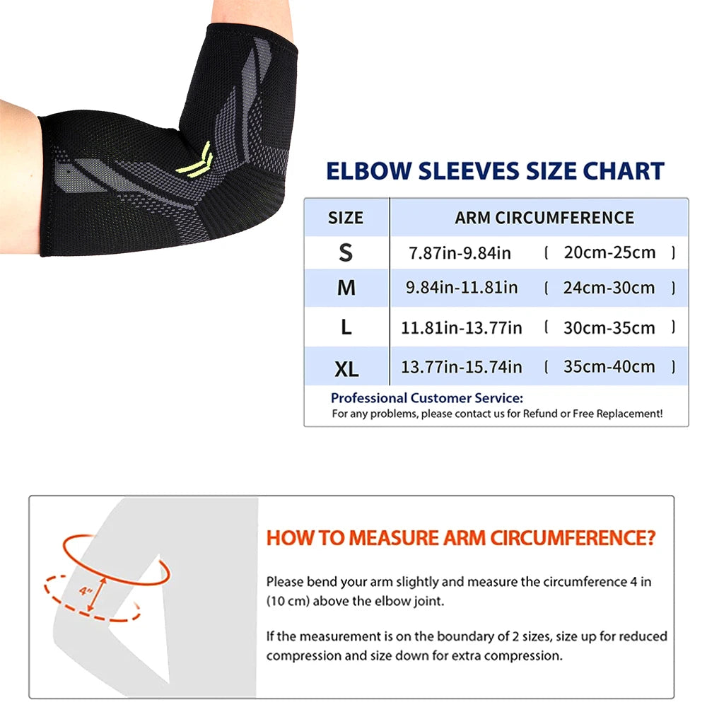 Elastic Sports Elbow Support – Sweat-Absorbing Gym Arm Sleeve & Protective Pad