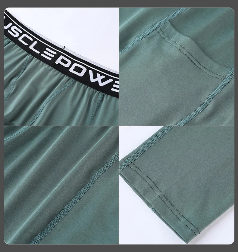 Men’s Compression Sport Pants – Tight Fitness Running & Gym Leggings