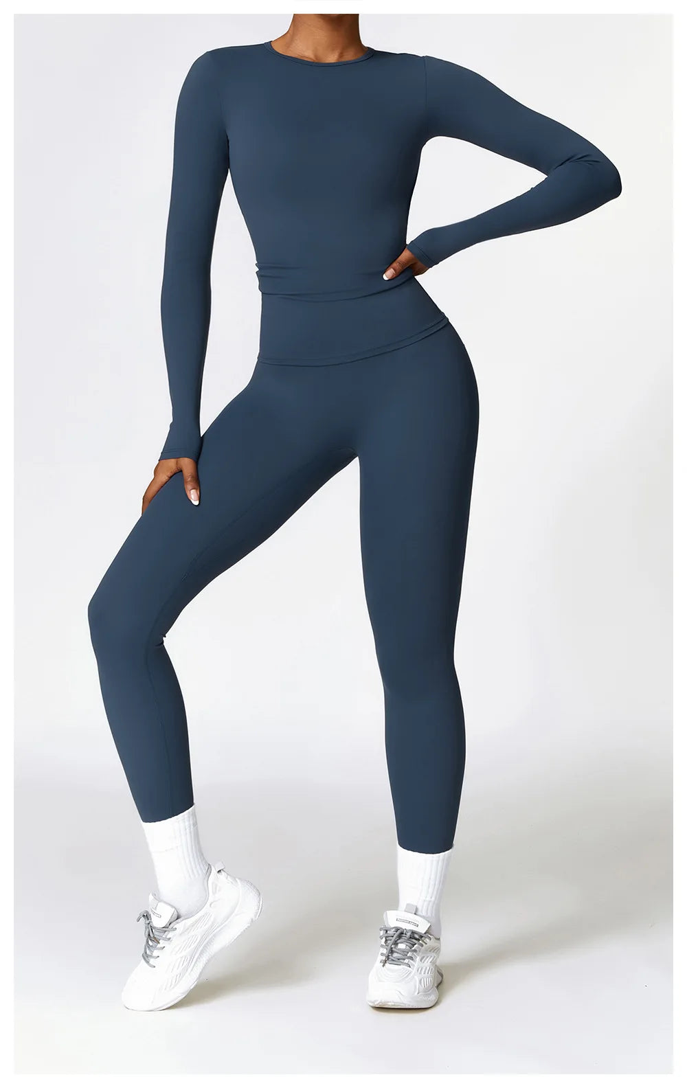 Women’s Long Sleeve Yoga & Fitness Top – Winter Sports Shirt