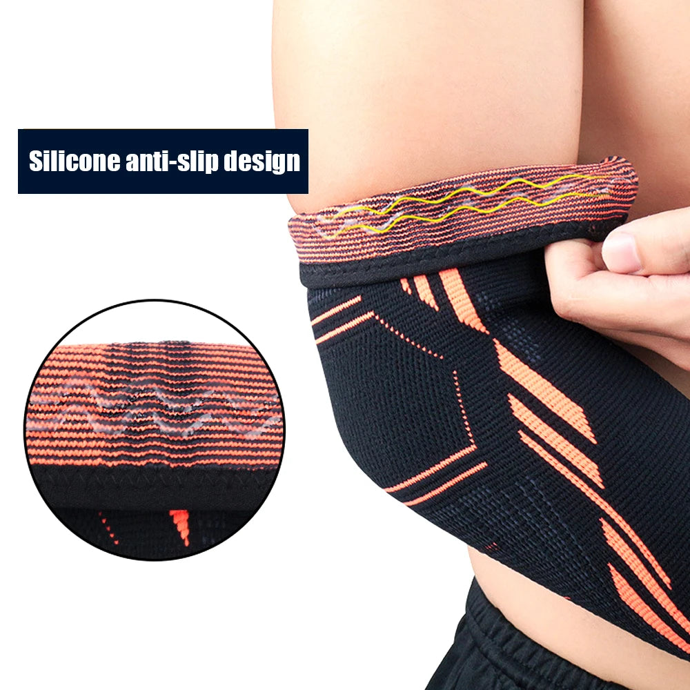 Elastic Sports Elbow Support – Sweat-Absorbing Gym Arm Sleeve & Protective Pad