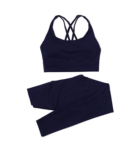 Women’s 2-Piece Yoga & Fitness Set – Sports Bra & Leggings