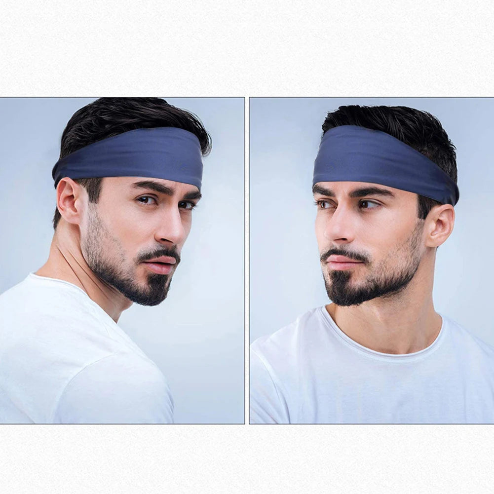 Quick-Dry Sports Headband – Elastic Sweat-Absorbing Fitness Hair Band (1PC)