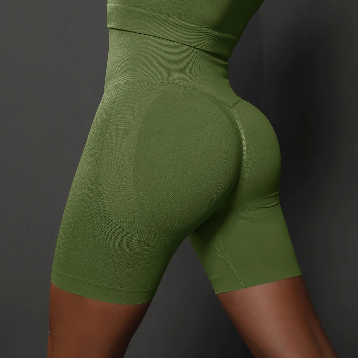 Women’s High-Waist Seamless Yoga & Sports Shorts – Push-Up Gym Workout Shorts