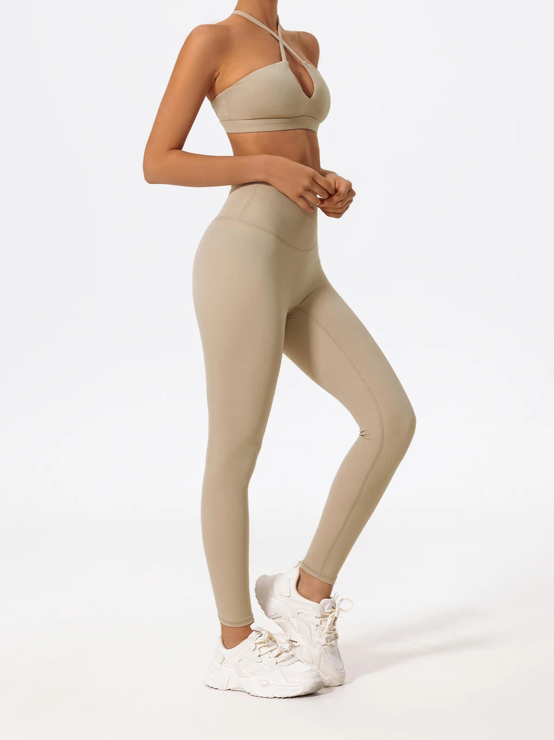 Two-Piece Women’s Sports Set – Cross-Front Yoga & Gym Outfit