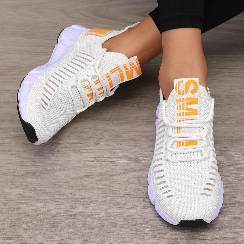 Women’s Lightweight Mesh Sports Shoes – Breathable Soft Sole Running & Walking Sneakers