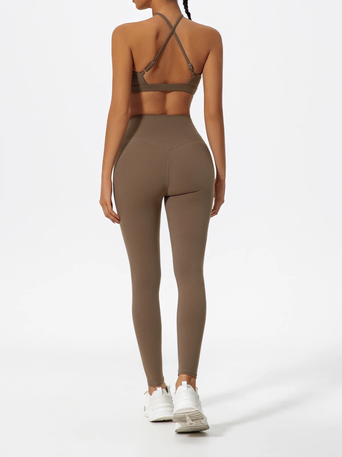 Two-Piece Women’s Sports Set – Cross-Front Yoga & Gym Outfit