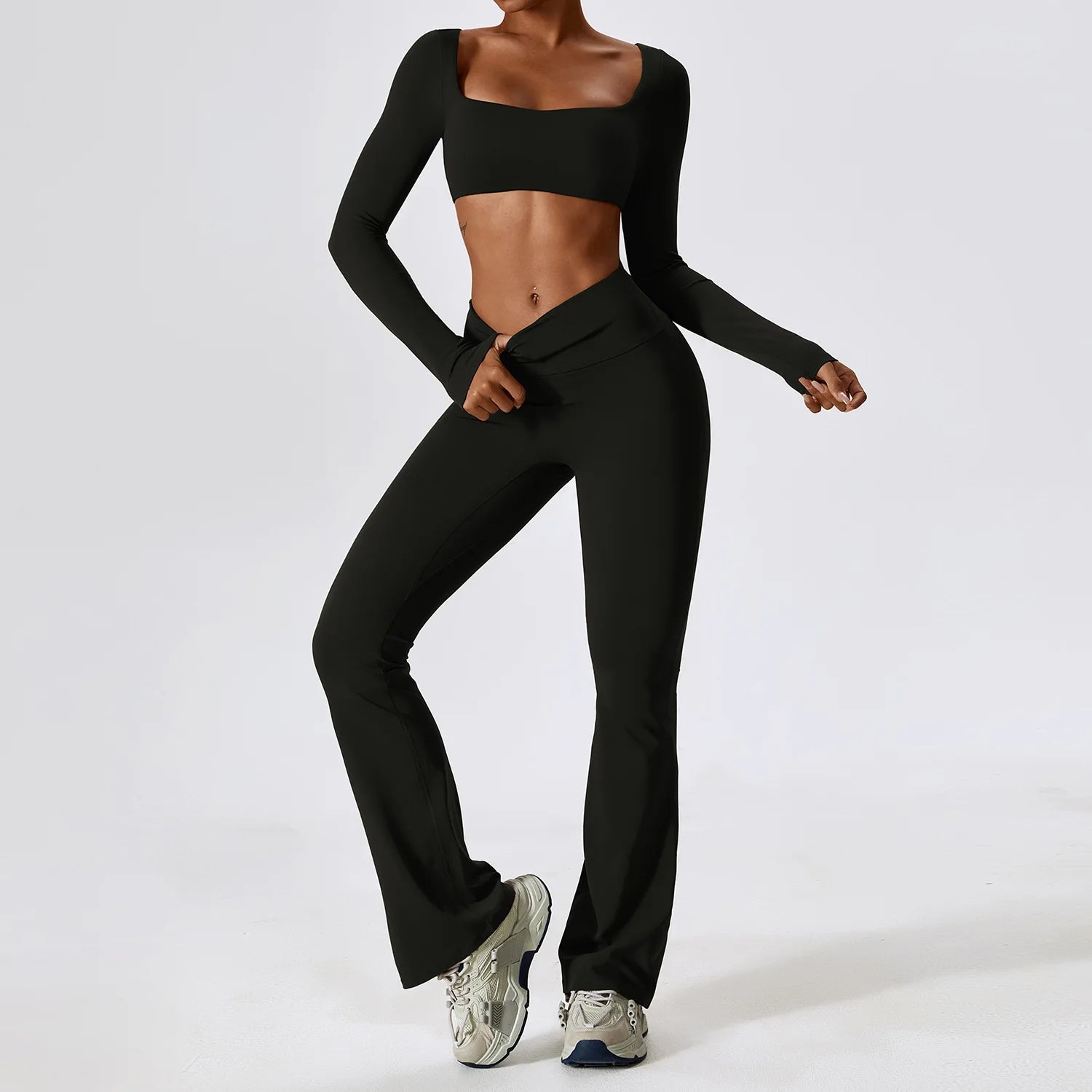 2PCS Seamless Women’s Yoga Set – Sports Bra & Leggings