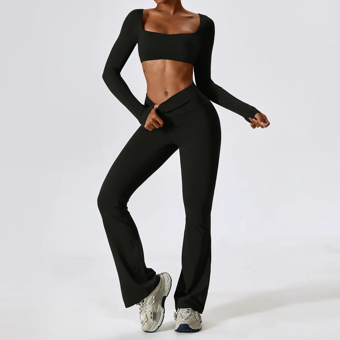 2PCS Seamless Women’s Yoga Set – Sports Bra & Leggings